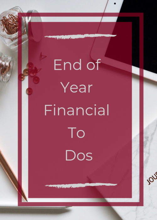 Graphic of end of year financial to dos